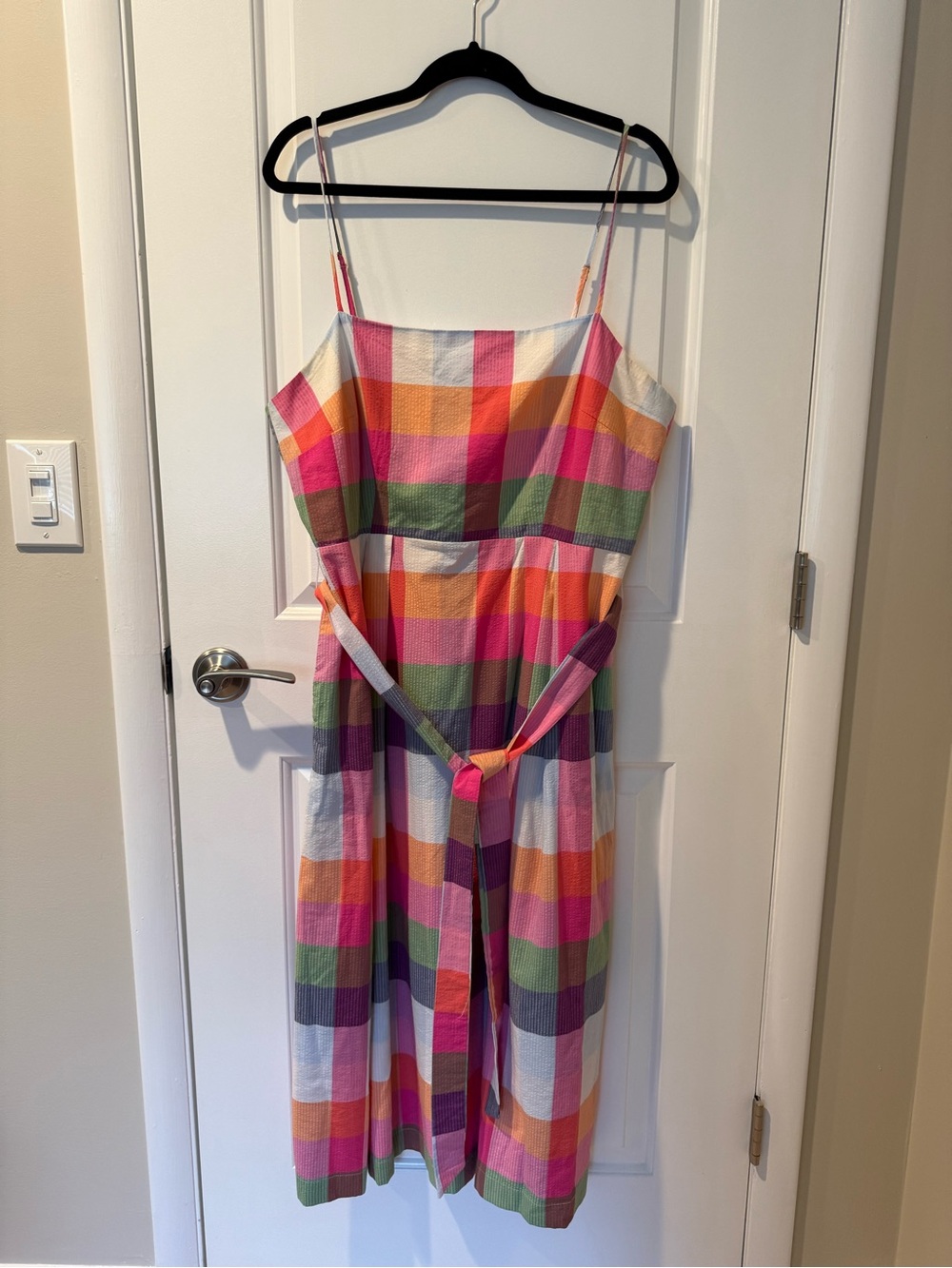 Kate Spade x Target Multicolor Plaid Midi Dress with Belt XL